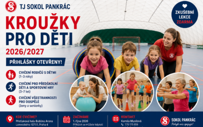 Kroužky pro děti i dospělé – TJ Sokol Pankrác otevírá přihlášky na školní rok 2026/2027
